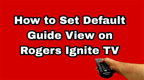 how to change date on rogers ignite guide
